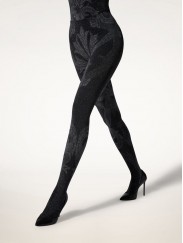 Metallic Jacquard Tights